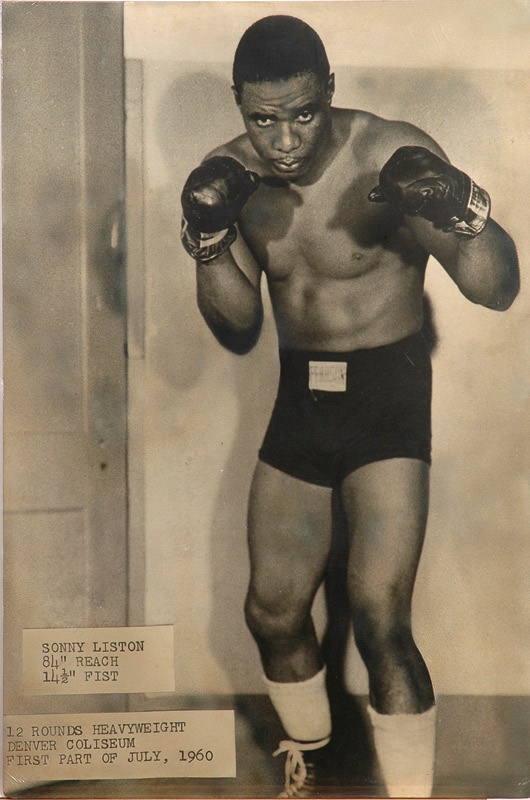 Muhammad Ali & Boxing - Large Sonny Liston Signed Display Photograph