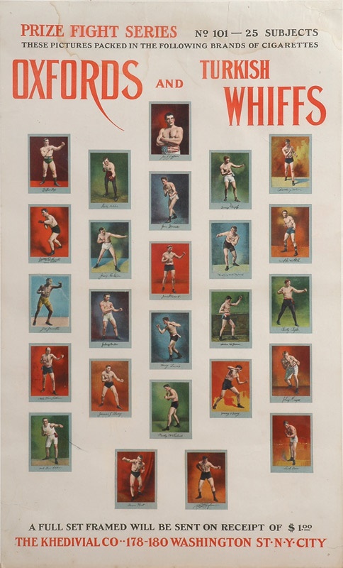Muhammad Ali & Boxing - 1910 T225 Boxing Card Advertising Poster
