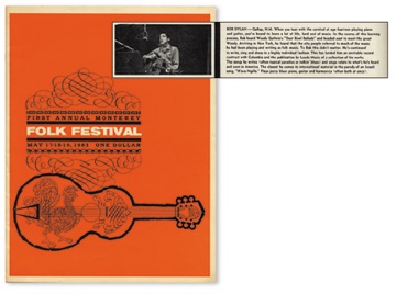Bob Dylan - 1963 Bob Dylan Monterey Folk Festival Program (8.5x11")