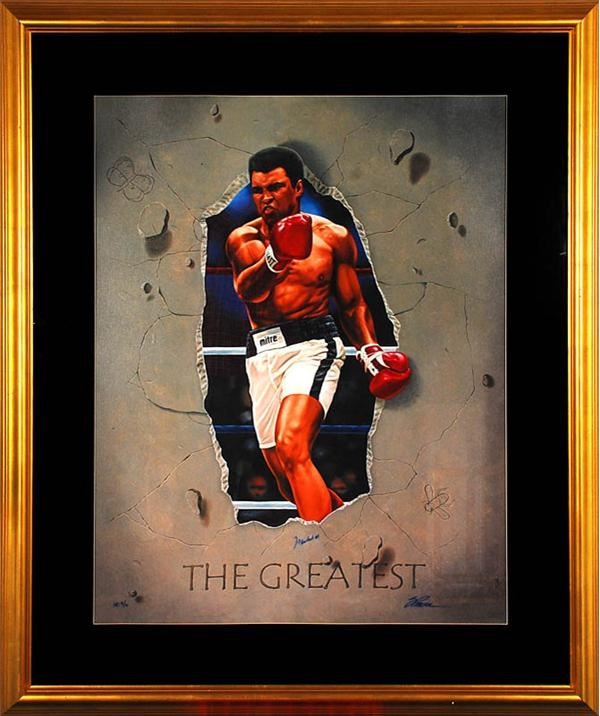 Muhammad Ali Signed Limited Edition Giclee on Canvas by Steve Parson (9 of 10)