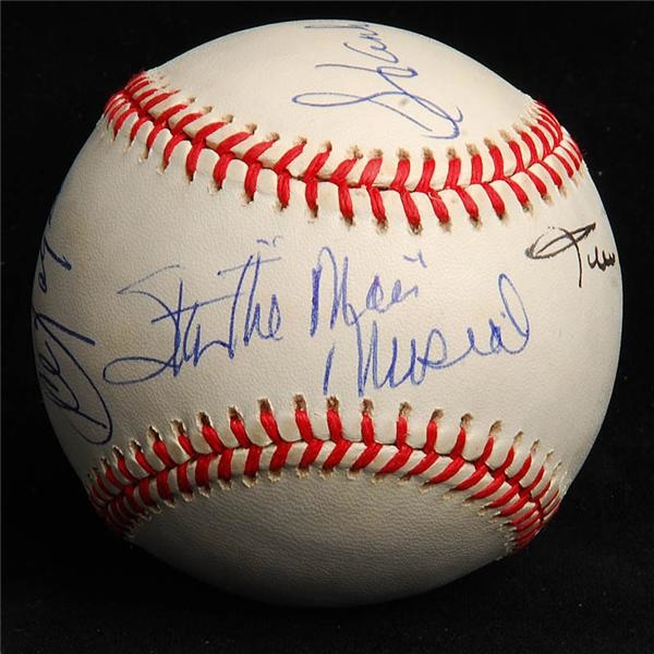 Baseball Autographs - 3000 Hit / 400 Home Run Club Signed Baseball