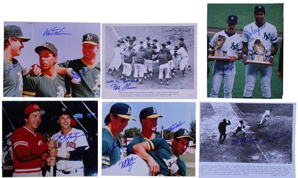 Baseball Autographs - Multi-Signed Baseball Photograph Collection (6)