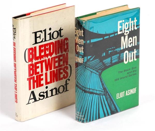 - Eliot Asinof Signed &quot;Eight Men Out&quot; and &quot;Bleeding Between the Lines&quot; 1st Editions (2)