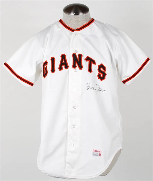 - Willie Mays Signed Vintage Replica Jersey