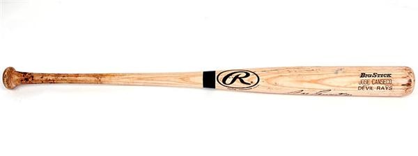 Baseball Equipment - Jose Canseco Devil Rays Game Used Baseball Bat