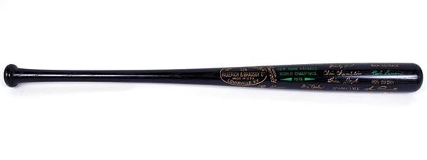 Baseball Equipment - 1978 New York Yankees World Series Black Bat