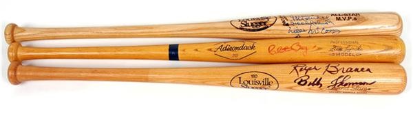 Baseball Autographs - Multi and Single Signed Baseball Bats (3)