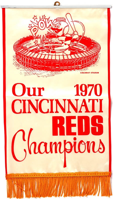 - 1970 Cincinnati Reds National League Champions Silk Banner