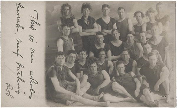 - 1907 Walter Johnson Senators Team Real Photo Postcard