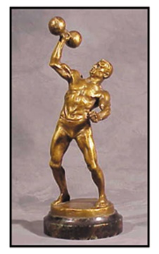 Muhammad Ali & Boxing - Turn of the Century Bronze Strongman Statue (13" tall)