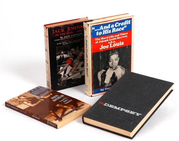 Muhammad Ali & Boxing - Boxing Book Collection with Jack Dempsey Signed (4)