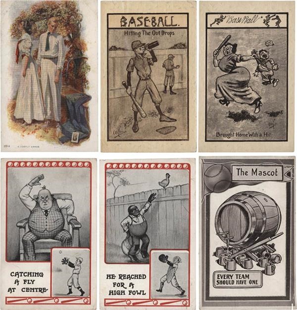 - (5) Pre-1920 Baseball Series Postcards with (38) cards