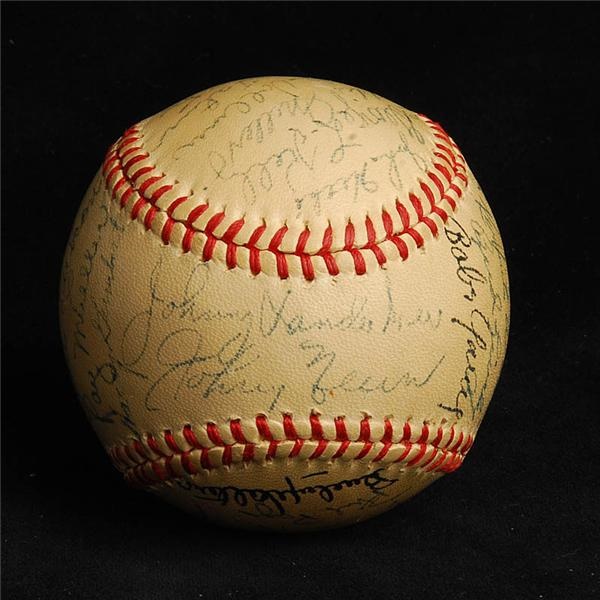 - 1947 Cincinnati Reds Team Signed Baseball