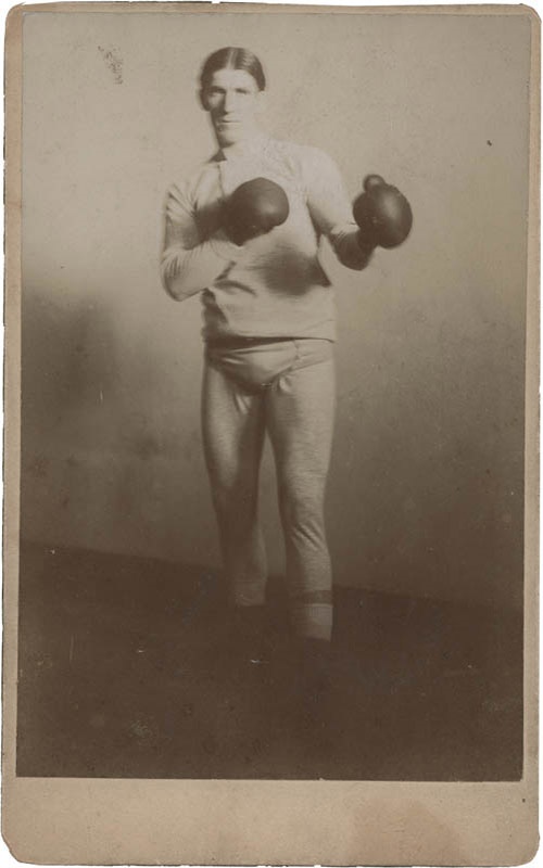 Muhammad Ali & Boxing - Gentleman Jim Corbett Boxing Cabinet Photo