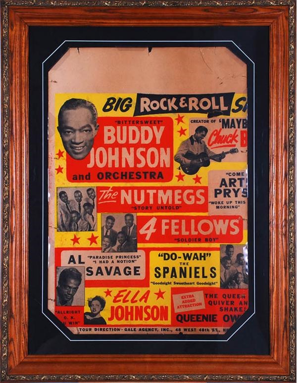 1950's Rock & Roll Concert Poster w/ Chuck Berry