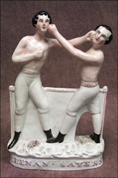 Muhammad Ali & Boxing - 1860 Heenan-Sayers Porcelain Sculpture (9.5" tall)