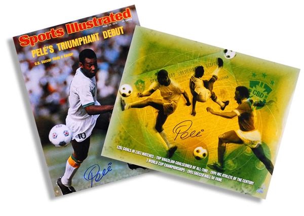- Pele Signed 16 x 20 Photographs (2)