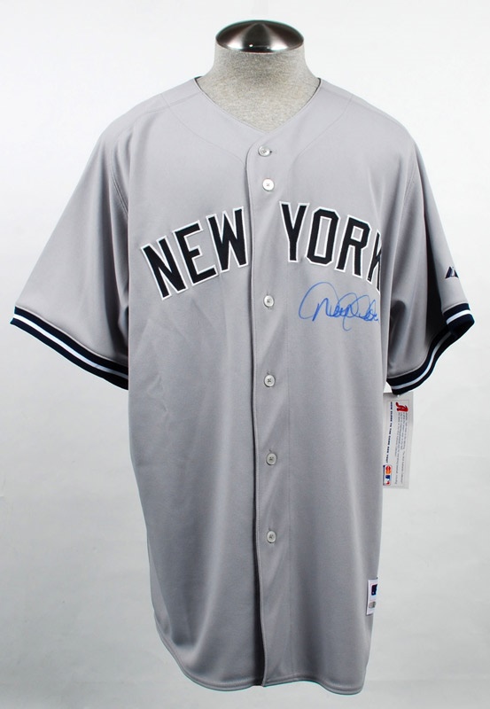Baseball Autographs - Derek Jeter Signed NY Yankee Road Jersey Steiner