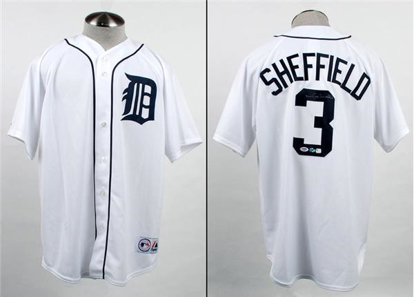 Baseball Autographs - Gary Sheffield Signed Detroit Tigers Home Jersey