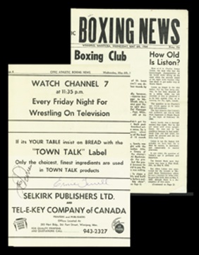 Muhammad Ali & Boxing - 1964 Joe Louis Signed Boxing Newsletter