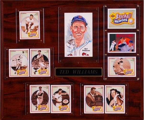 Ted Williams Perez-Steele Card Signed Display
