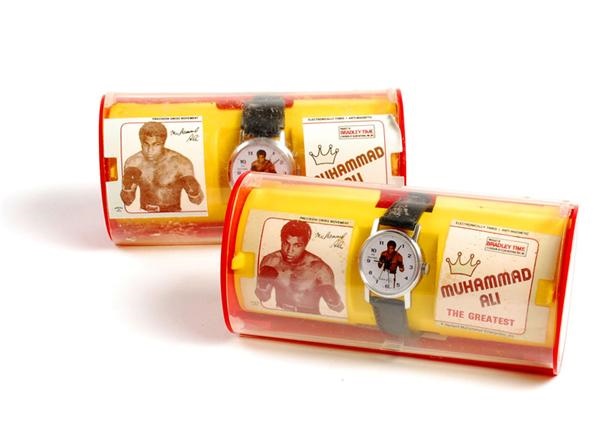 - Two Rare 1970's Muhammad Ali Watches in the Original Boxes