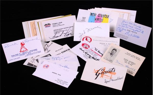 Baseball Autographs - Baseball Player Signed Business Cards (130)