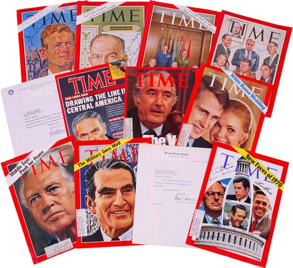 - John F Kennedy Related Signed Time Magazine Cover Collection (16)