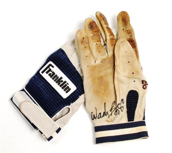Baseball Equipment - Wade Boggs Game Used Signed Batting Gloves (2)