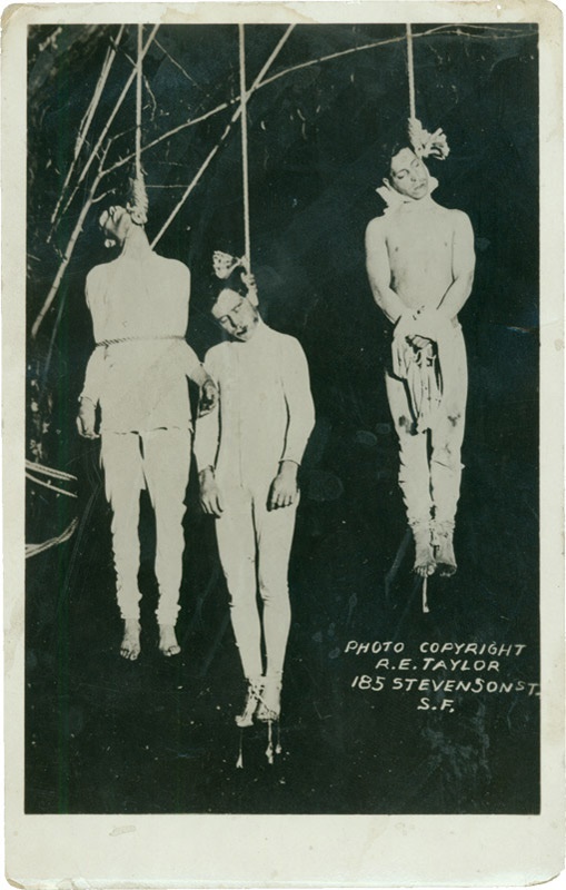Circa 1910 California Lynching Real Photo Postcard