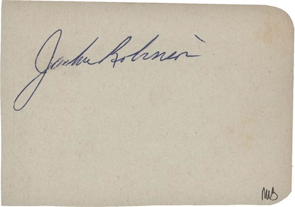 Baseball Autographs - Jackie Robinson Signed Album Page