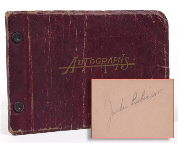 - 1947 Autograph Album with Rookie Jackie Robinson