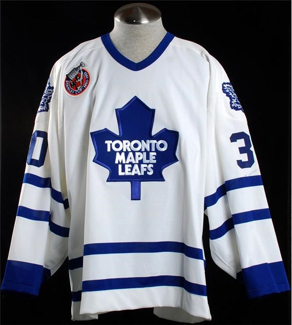 - 1992-93 Rick Wamsley Toronto Maple Leafs Game Worn Jersey