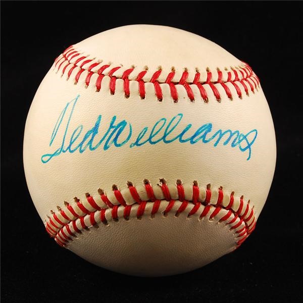 Baseball Autographs - Ted Williams Single Signed Baseball