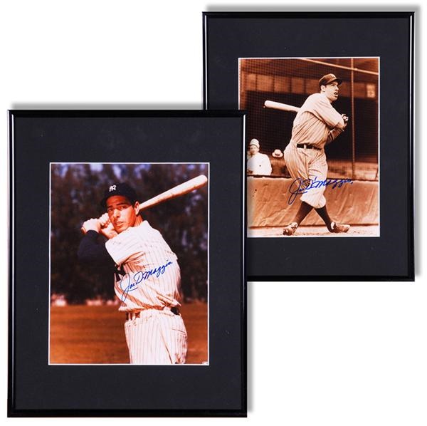 Baseball Autographs - Joe Dimaggio Signed 8 x 10 Photographs (2)