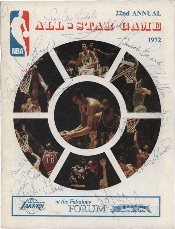 1972 NBA Basketball All Star Game Signed Program