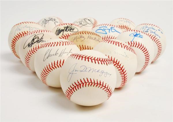 Baseball Autographs - Autographed Baseball Collection with Hall of Famers (34)