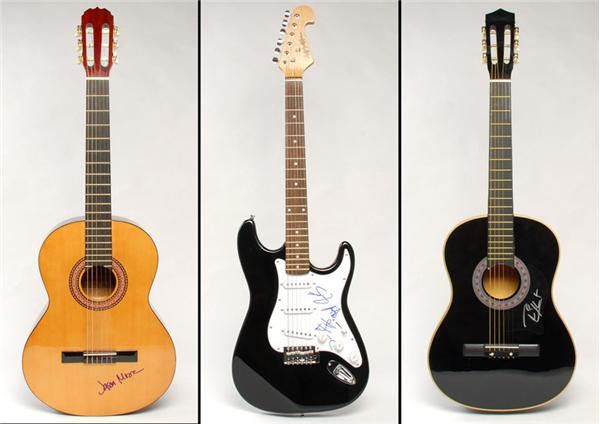 (3) John Mayer, James Blunt &amp; The Fray Sensitive Rockers Signed Guitars