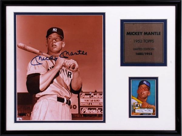 Baseball Autographs - Mickey Mantle Autographed Limited Edition Framed Display 1688/1952