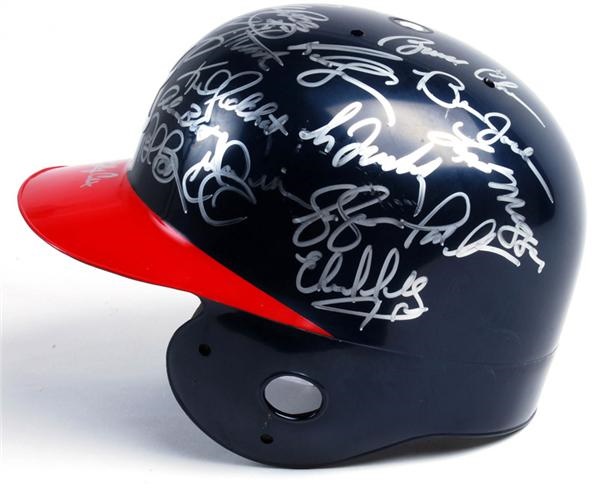 Baseball Autographs - Circa 2000 Atlanta Braves Team Signed Batting Helmet