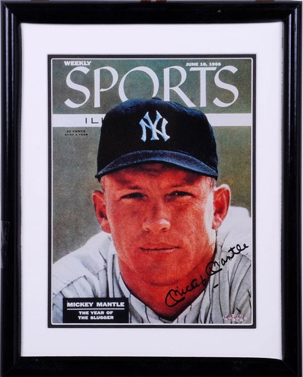 Baseball Autographs - Mickey Mantle Signed Sports Illustrated Cover UDA