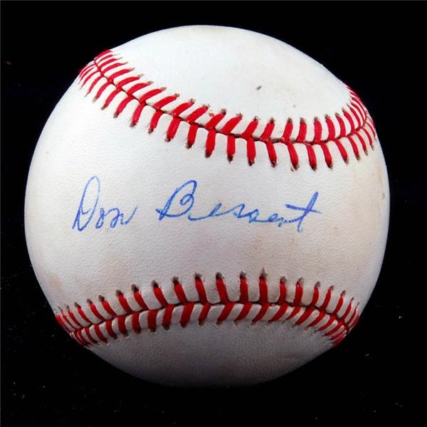 Baseball Autographs - Don Bessent Single Signed Baseball