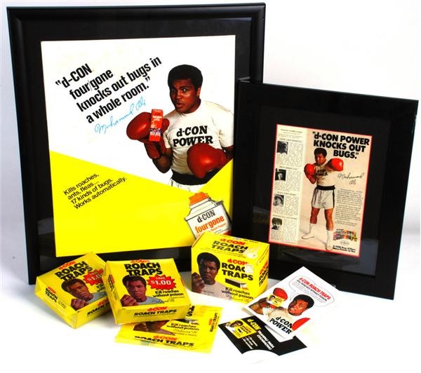 Rare Muhammad Ali D-Con Cardboard Advertising Display and More