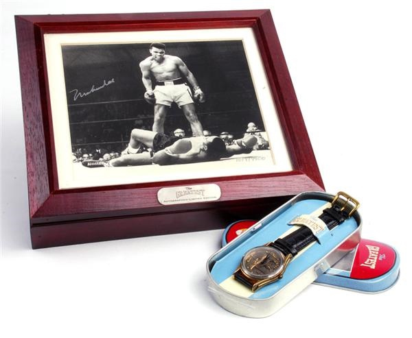Muhammad Ali & Boxing - Muhammad Ali Fossil Watch with Signed Limited Edition Case