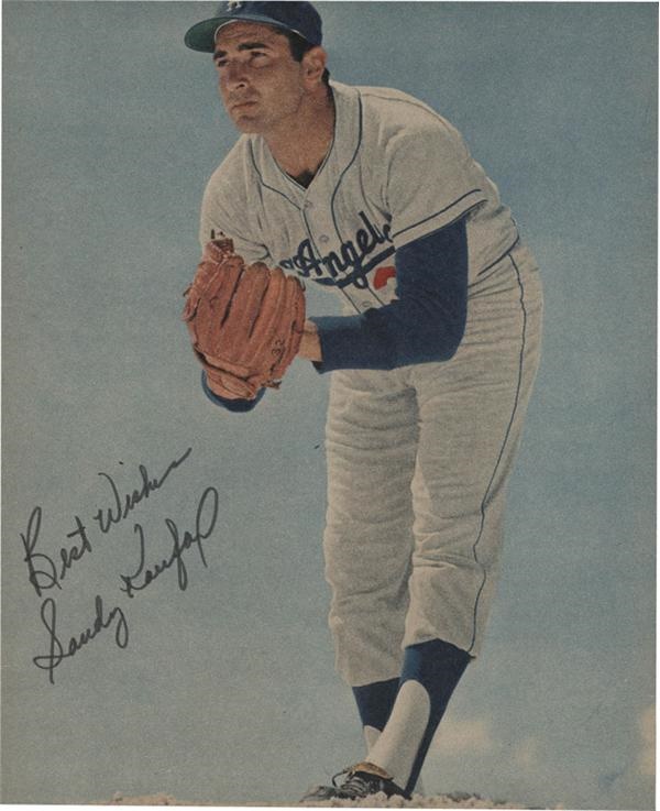 Baseball Autographs - Sandy Koufax Vintage Signed Photograph