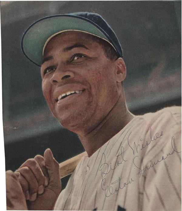 Baseball Autographs - Elston Howard Vintage Signed Photograph
