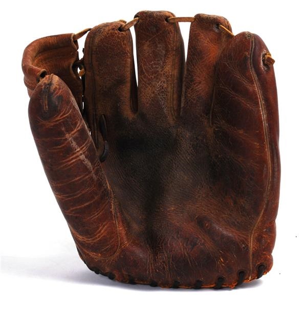 Baseball Equipment - 1940's Mort Cooper Game Used Glove