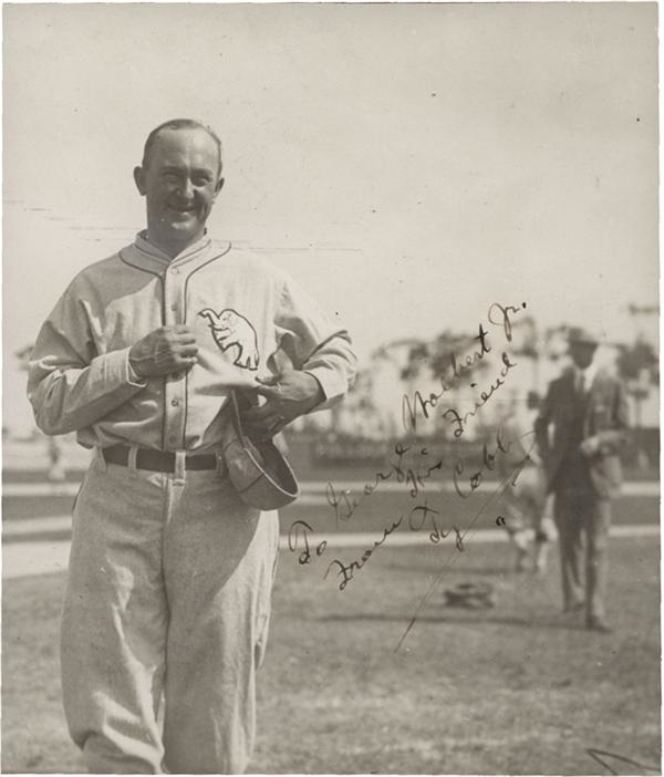 Baseball Autographs - Circa 1927 Ty Cobb Signed Photo
