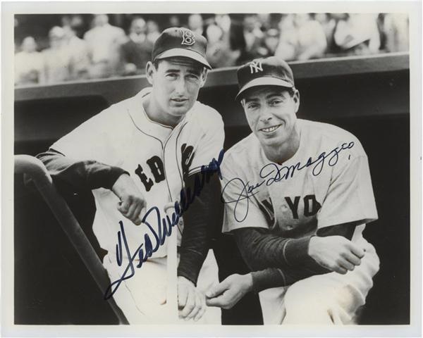 Baseball Autographs - Joe DiMaggio and Ted Williams Signed Photo