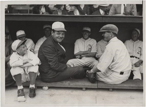 - 1931 Babe Ruth and Mickey Cochrane World Series Photograph